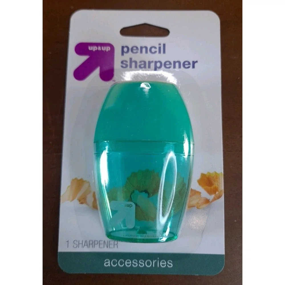 Set Of 4 New Up &‎ Up - Pencil Sharpeners,  1 Hole with Plastic Receptacle